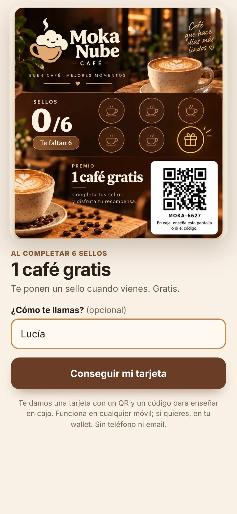 Alta con un QR