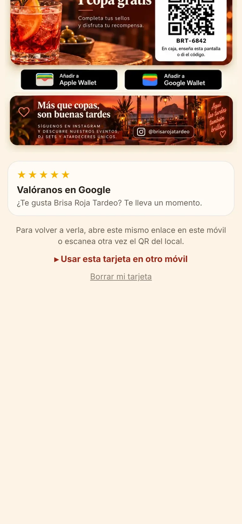 Reseñas e Instagram